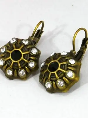 Aro bronce con strass y brisura española