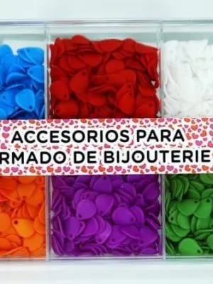 Caja de acrílico con hojas opacas colores surtidos para armado de bijou