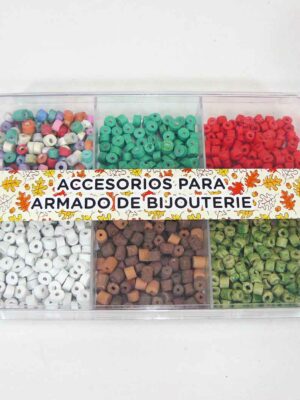 Caja acrílica con cerámicas tubitos