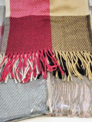 Manta pashmina de lanilla chenille – MEDIDAS 1.90 x 0.65 mts – COLORES SURTIDOS