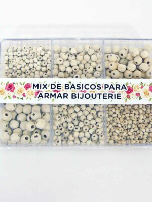 Caja acrílica con maderas naturales - Surtido de formas - CRUDA SIN BARNIZ