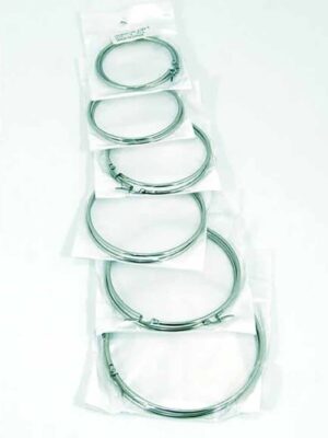 6 Pares aros argolla de 4 a 7 cm - Acero quirúrgico