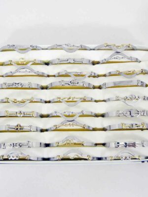 Pulsera esclavas de acero quirúrgico labradas