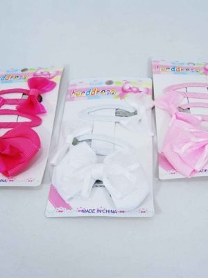 Set de 1 cocodrilo y 2 tic tac con moños - SURTIDO DE COLORES