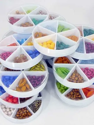 20 cajitas de acrílico redondas para armar para armado de bijou - SURTIDO DE MATERIALES