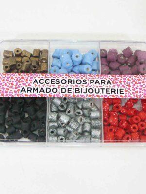 Caja acrílica con cerámicas tubitos ø8x10
