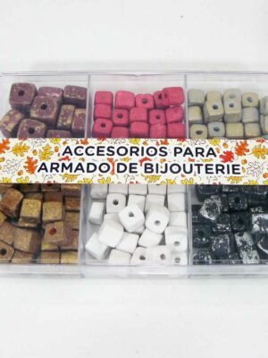 Caja acrílica con cerámicas cubitos