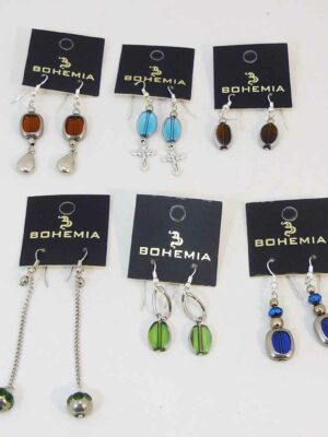 6 Pares de aros cristal - DE DISEÑO