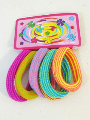 6 Gomitas a rayas flúor