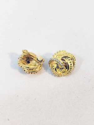 Aro clip dorado con strass