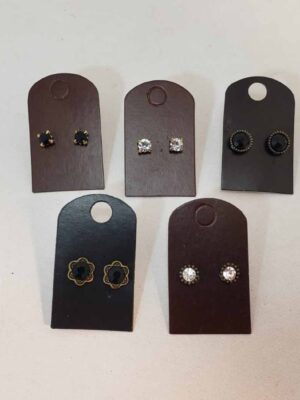 5 Pares de aros con strass