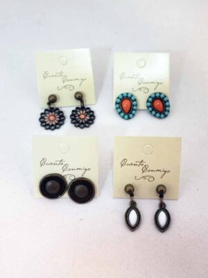 4 Pares de aros pasantes
