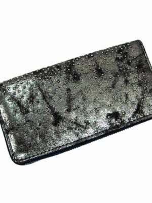 Billetera con mini tachas - DE CALIDAD - GRIS