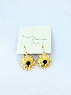 Aro dorado con strass y brisura española