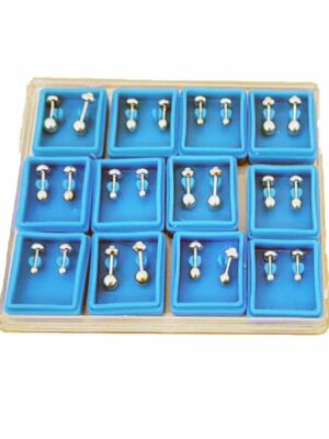 Blister x 12 aros enchapado en plata abridores