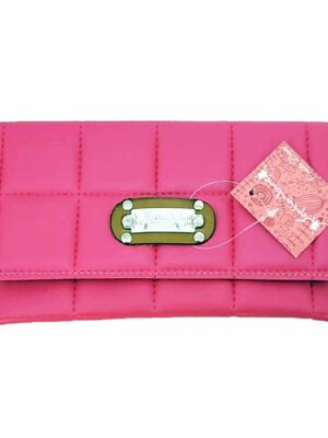 Billetera de cuero sintético - FUCSIA