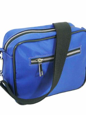 Bandolera de kiplin deportivo - 22x18x7 - Marca SEPTIEMBRE - Forrada - AZUL FRANCIA