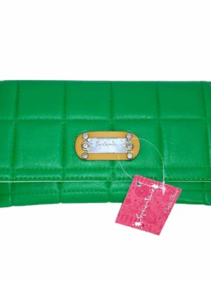 Billetera de cuero sintético - VERDE