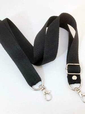Cintas regulables para carteras - PASO 25mm - 6 UNIDADES NEGRAS