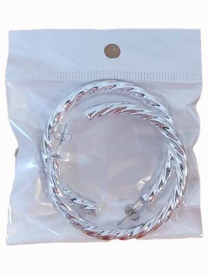 Par de aros inflados - PLATEADO - ULTIMA MODA!!!!!!