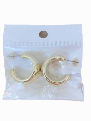 Par de aros inflados - DORADO - ULTIMA MODA!!!!!!
