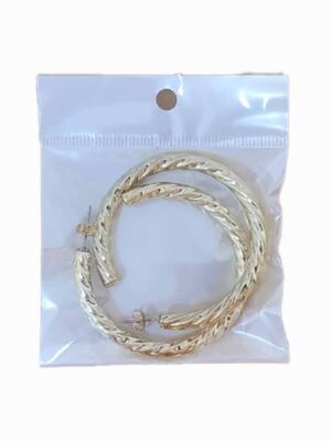 Par de aros inflados - DORADO - ULTIMA MODA!!!!!!