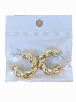 Par de aros inflados - DORADO - ULTIMA MODA!!!!!!
