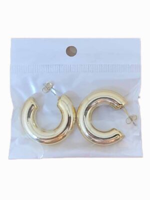 Par de aros inflados - DORADO - ULTIMA MODA!!!!!!