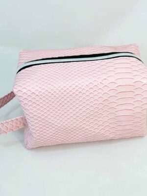 Porta cosméticos -10x10x18 - ROSA CROCO