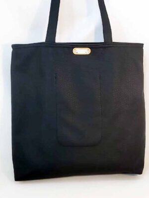 Bolso de símil cuero 40x35x10 - Marca Septiembre - NEGRO