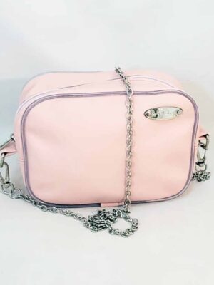 Bandolera de cuero sintético ULTIMA MODA!!!! - 15x19x7 - Marca SETIEMBRE - ROSA