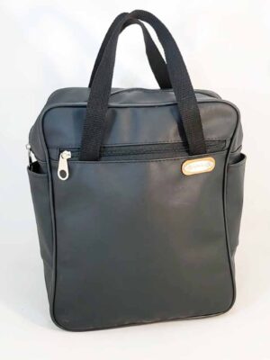 Mochila de cuero sintético 27x32x12 - Marca Septiembre - Forrada - NEGRA