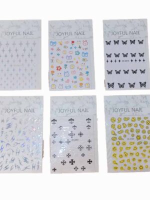 6 Laminas de sticker para uñas - MODELOS SURTIDOS