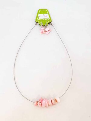 Conjunto de collar y aros de nácar - ROSA