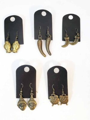 5 Pares de aros bronce