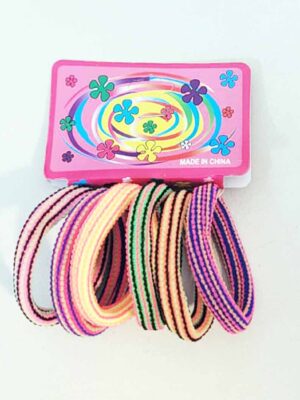 6 Gomitas a rayas flúor