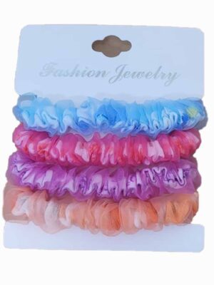 4 Scrunchies en blister - MULTICOLORES