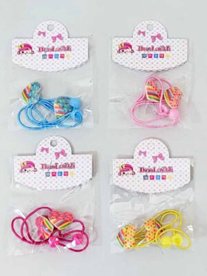 Par de gomitas con dije acrílico - COLORES SURTIDOS