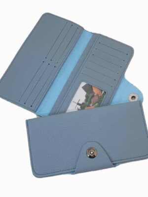 Billetera tarjetero DE CALIDAD - CELESTE