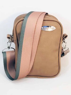 Bandolera de cuero sintético ULTIMA MODA!!!! - 15x19x7 - Marca SETIEMBRE - HABANO