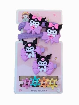 Blister con 2 gomitas + 2 prensas + 4 cocodrilos - KUROMI