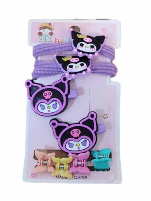Blister con 2 gomitas + 2 prensas + 4 cocodrilos - KUROMI