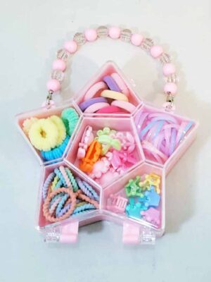 Set de gomitas para trenza y cocodrilos - Estrella - Ideal regalito