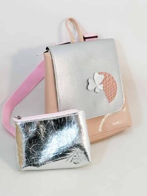 Mochila infantil con apliques - ROSA NUDE