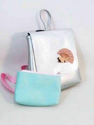 Mochila infantil con apliques - Plateado - Con monedero de regalo