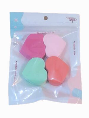 Blister con 4 esponjas aplicadores corazones