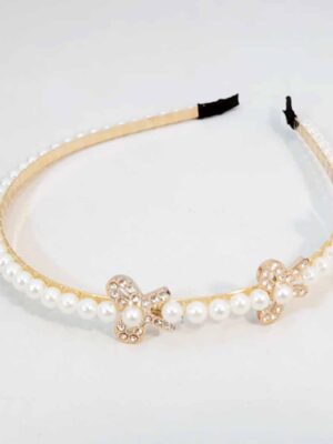 Vincha de Moda con Detalle de Moños y Perlas