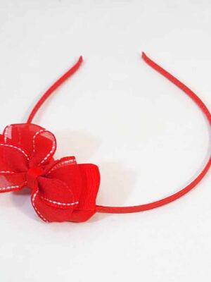Vinchas con moño rojo