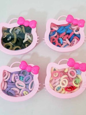 Set de gomitas para trenza y cocodrilos - Kitty - Ideal regalito
