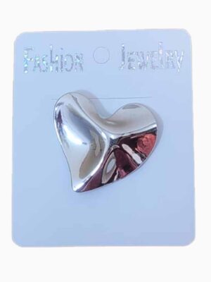 Gomita de calidad dije metálico - CORAZON PLATEADO